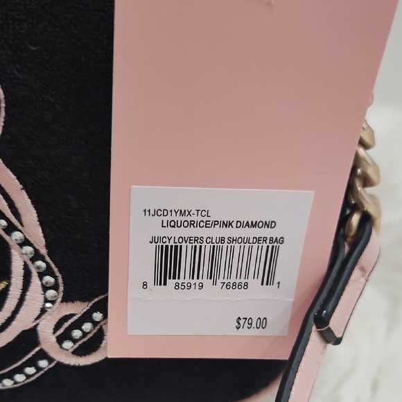🔹Host Pick 🔹Juicy Couture Exclusive Liquorice/pink  Lovers Club Bag Wallet Set - Picture 3 of 14